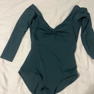 Yumiko Green 3/4 Sleeve Ballet Leotard - Size Small